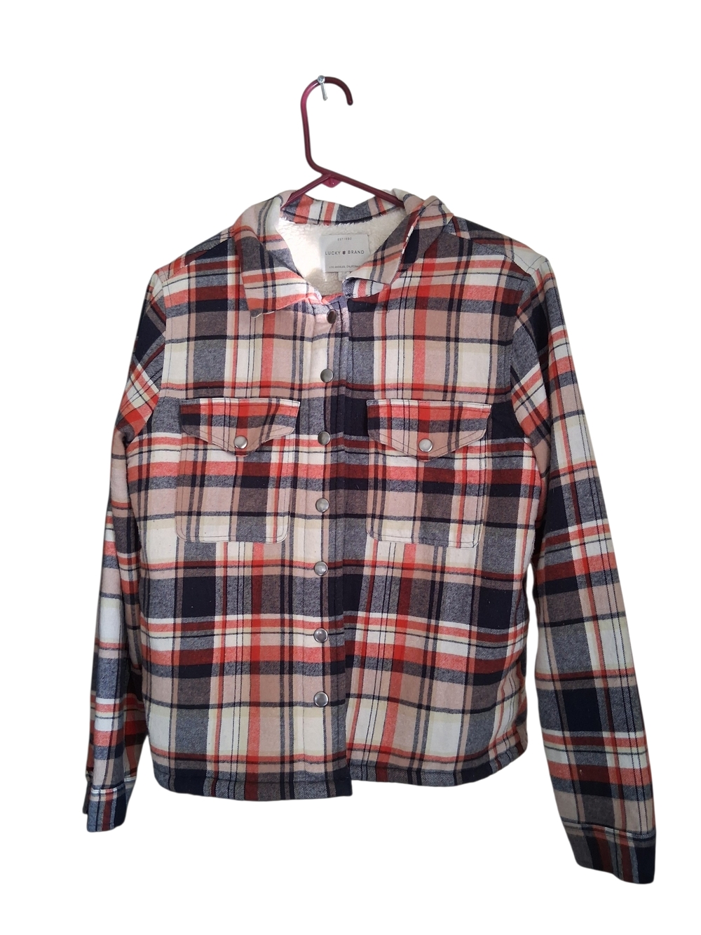 Lucky Brand Cream Sherpa-Lined Jacket